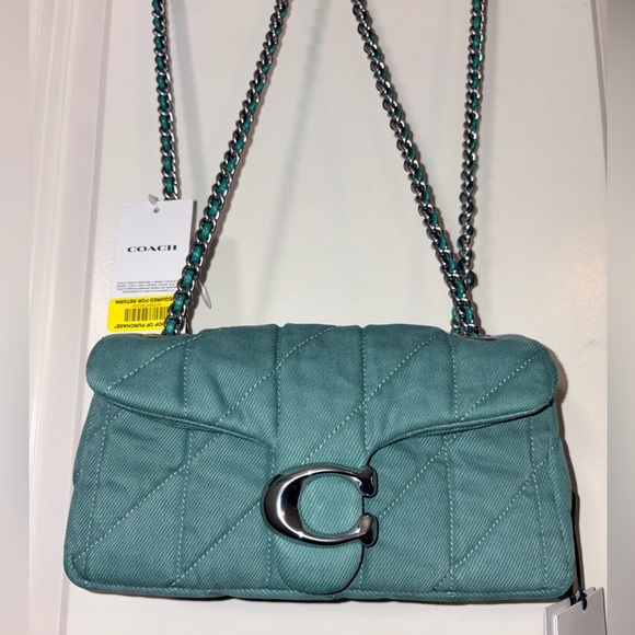 Coach Handbags - 💎 Coach Quilted Denim Tabby 20 - Stunning "Ivy" Wash NWT